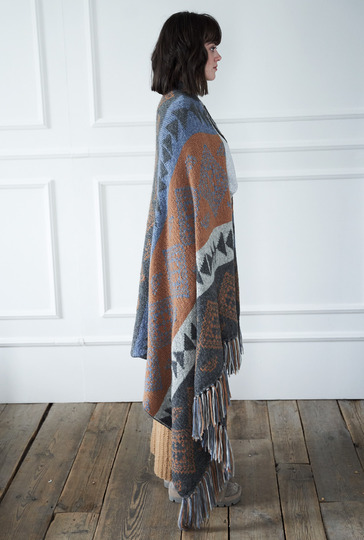 Strickanleitung: Kuscheliges Plaid im Jacquardmuster