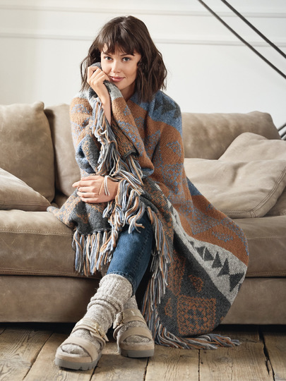 Strickanleitung: Kuscheliges Plaid im Jacquardmuster