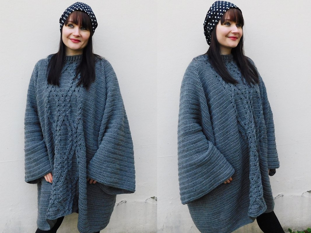 Poncho VERSCHLUNGEN Häkelanleitung - Bild 2