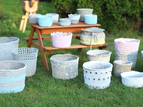 Blumentöpfe für Garten, Terrasse oder Balkon häkeln… häkeln, häkeln!