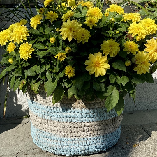 Blumentöpfe für Garten, Terrasse oder Balkon häkeln… häkeln, häkeln!