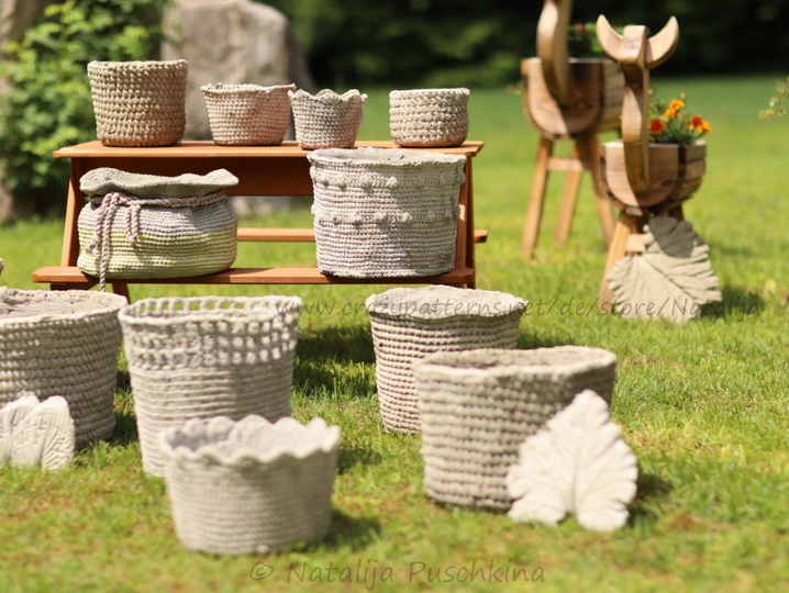 Blumentöpfe für Garten, Terrasse oder Balkon häkeln… häkeln, häkeln!