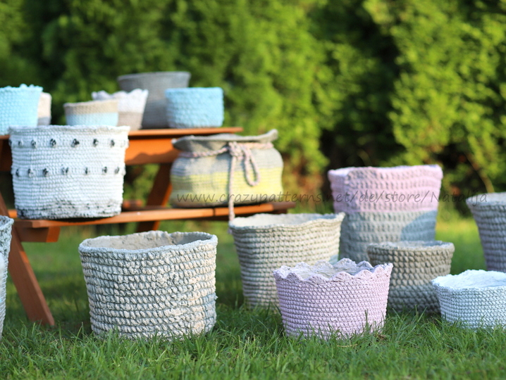Blumentöpfe für Garten, Terrasse oder Balkon häkeln… häkeln, häkeln!
