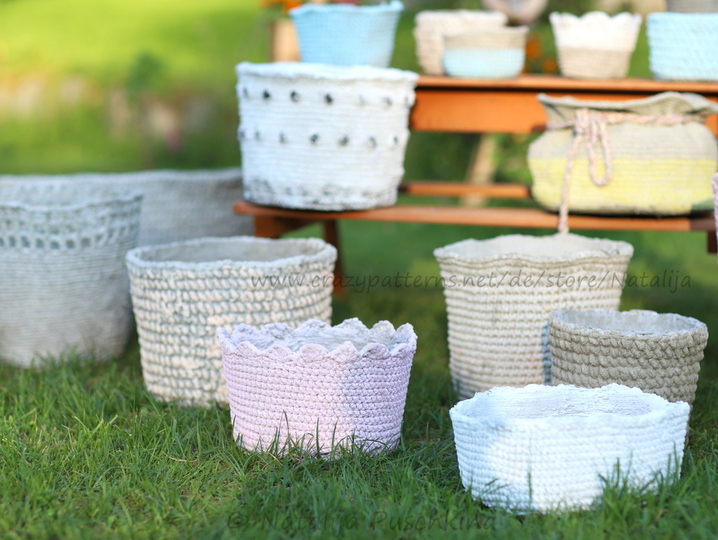 Blumentöpfe für Garten, Terrasse oder Balkon häkeln… häkeln, häkeln!