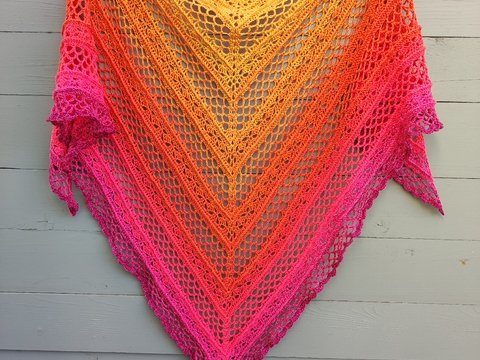 Häkelanleitung Tuch "Spring Flower"