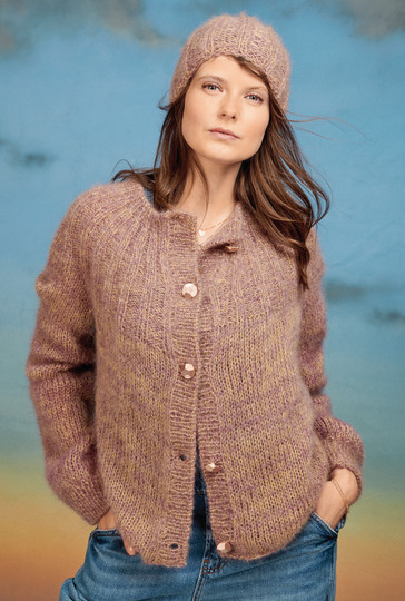 Strickanleitung: Jacke und Mütze mit Melange-Effekt