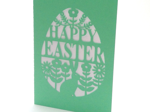 Karte Happy Easter Plotterdatei SVG DXF