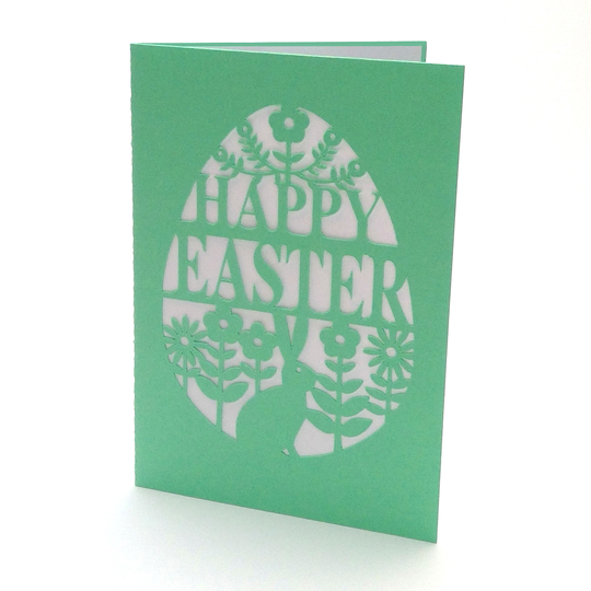 Karte Happy Easter Plotterdatei SVG DXF