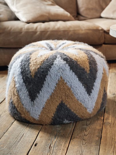 Strickanleitung: Kuscheliges Bodenkissen