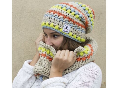 Häkelanleitung Set Beanie Izu und Loop Settsu