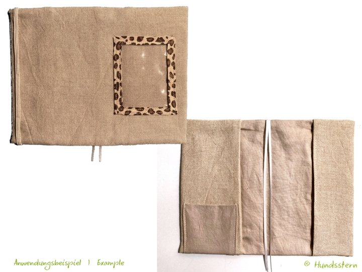 CAIRDE Cover for EU Pet Passport sewing pattern for fraying fabrics