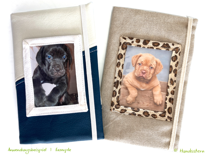 CAIRDE Cover for EU Pet Passport sewing pattern for fraying fabrics