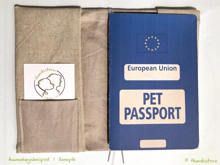 CAIRDE Hülle EU-Heimtierausweis Nähanleitung+Schnitt für fransende Stoffe