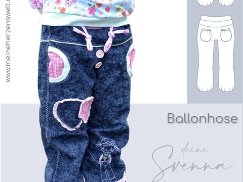 Ballonhose Kinder – Schnittmuster Gr. 74-128 – Svenna Kids