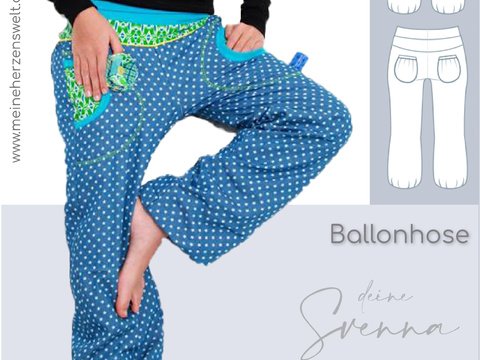 Ballonhose Kinder – Schnittmuster Gr. 134-176 – Svenna Teens