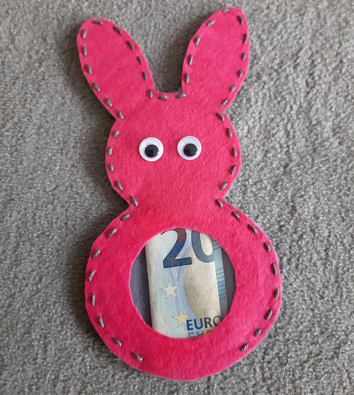 Geldgeschenk Ostern Bastelanleitung Osterhase Anhänger - Bild 6