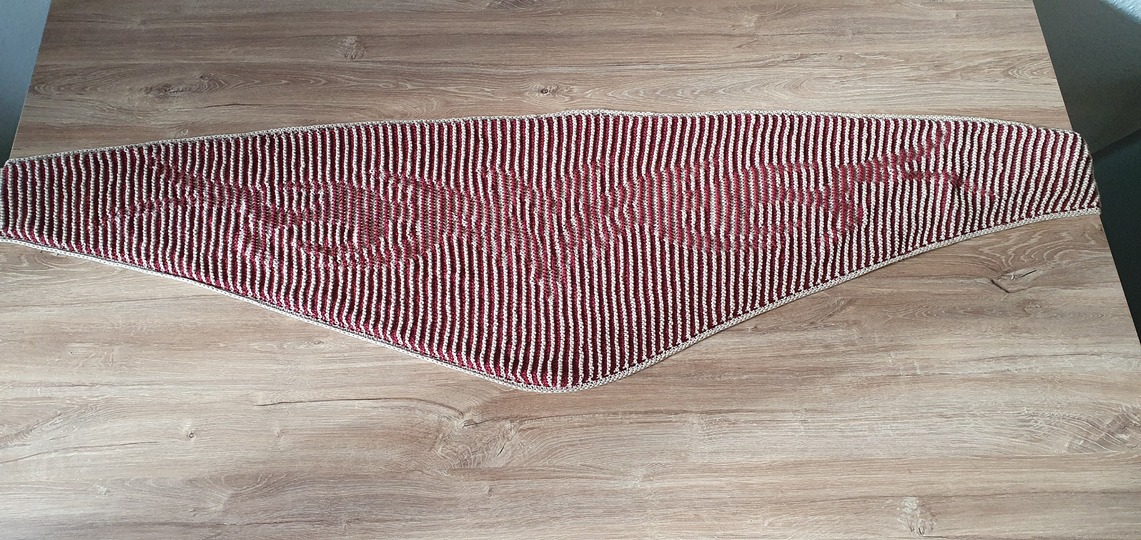 Tribal, flaches Tuch, Schattenstricken, Illusionsstricken, Motivtuch