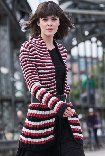 Strickanleitung: Schalkragen-Jacke