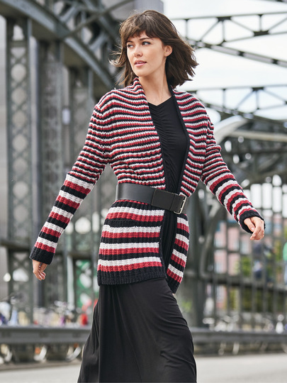 Strickanleitung: Schalkragen-Jacke