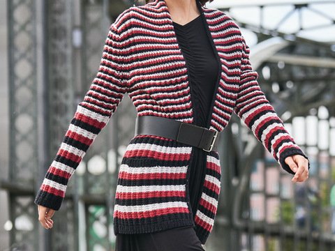 Strickanleitung: Schalkragen-Jacke