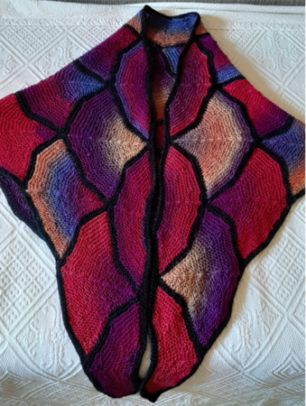Pattern Knitted triangular Shawl