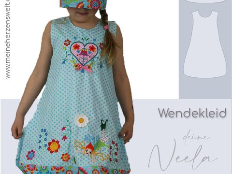 Ballonkleid Kinder – Schnittmuster Gr. 74-146 – Neela