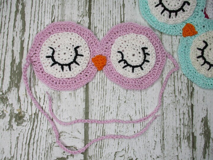 Häkelanleitung Eulen Schlafbrille