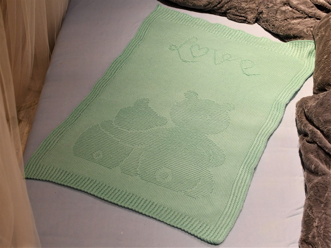 Strickanleitung Baby- / Kinderdecke "Mom's Love" - Bild 2