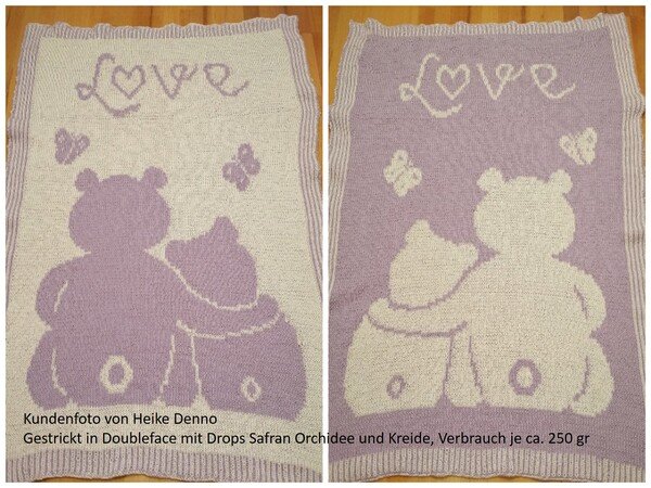 Knitting pattern Baby Blanket "Mom's Love"