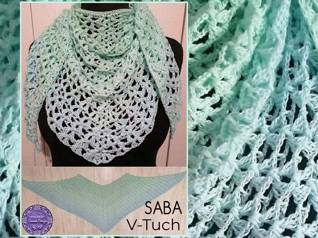 Häkelanleitung SABA V-Tuch