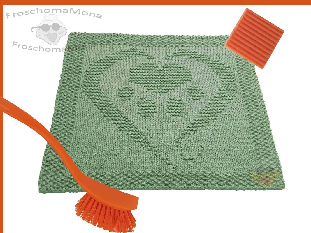 Hund Katze Pfotentuch Spültuch Waschlappen „ Doglove / Catlove “ Anleitung - Bild 4