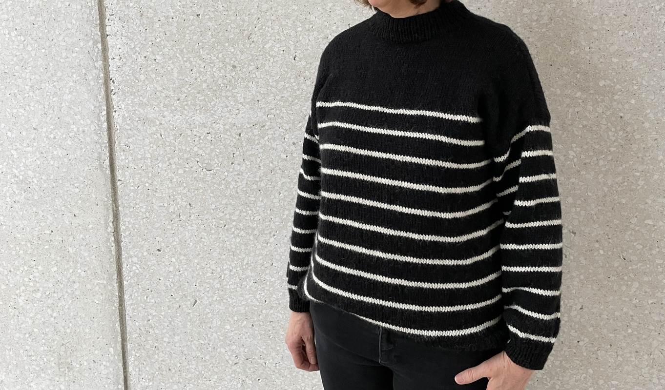 Strickanleitung Streifenpullover TILLY Gr 36 -48 Damen