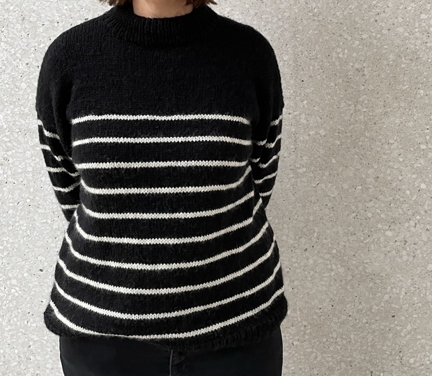 Strickanleitung Streifenpullover TILLY Gr 36 -48 Damen