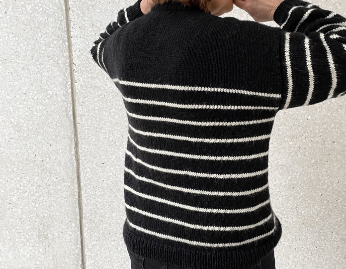 Strickanleitung Streifenpullover TILLY Gr 36 -48 Damen