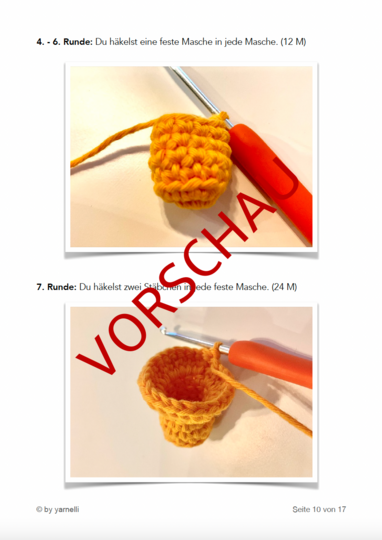 Häkelanleitung für Narzisse - Frühlingsdeko