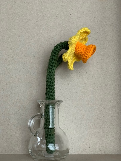 Häkelanleitung für Narzisse - Frühlingsdeko