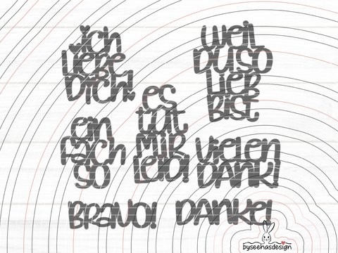 Texte einfach so Plotterdatei SVG DXF