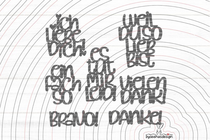 Texte einfach so Plotterdatei SVG DXF