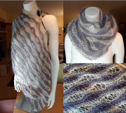 Pattern Loop Violet, knitted