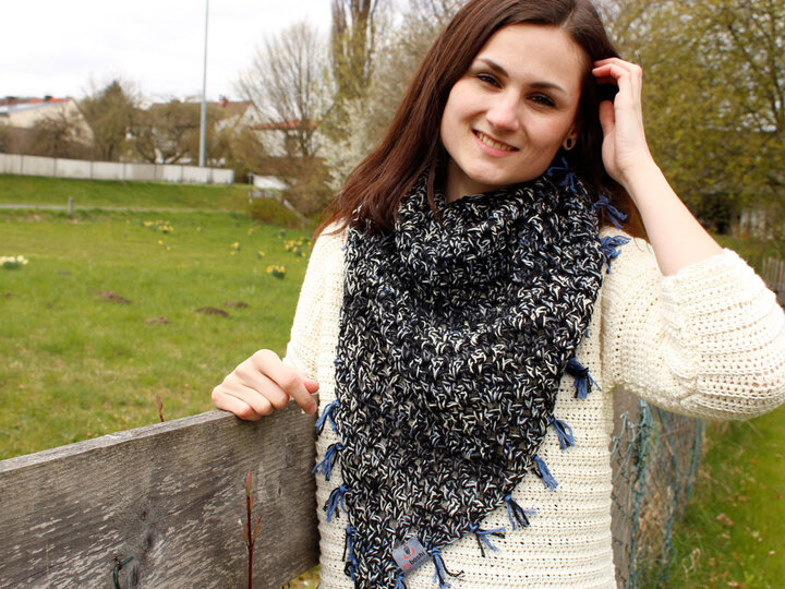 Häkelanleitung für Dreieckstuch Togane