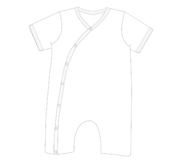 sewing pattern baby romper LEON tutorial 0m/1m 3m/6m 9m/12m 18m/2y 3y/4y