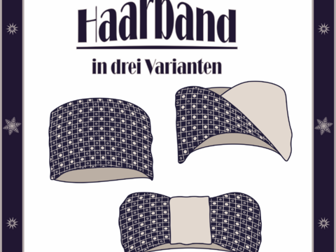 Nähanleitung Haarband Stirnband zum Wenden für Kinder und Erwachsene