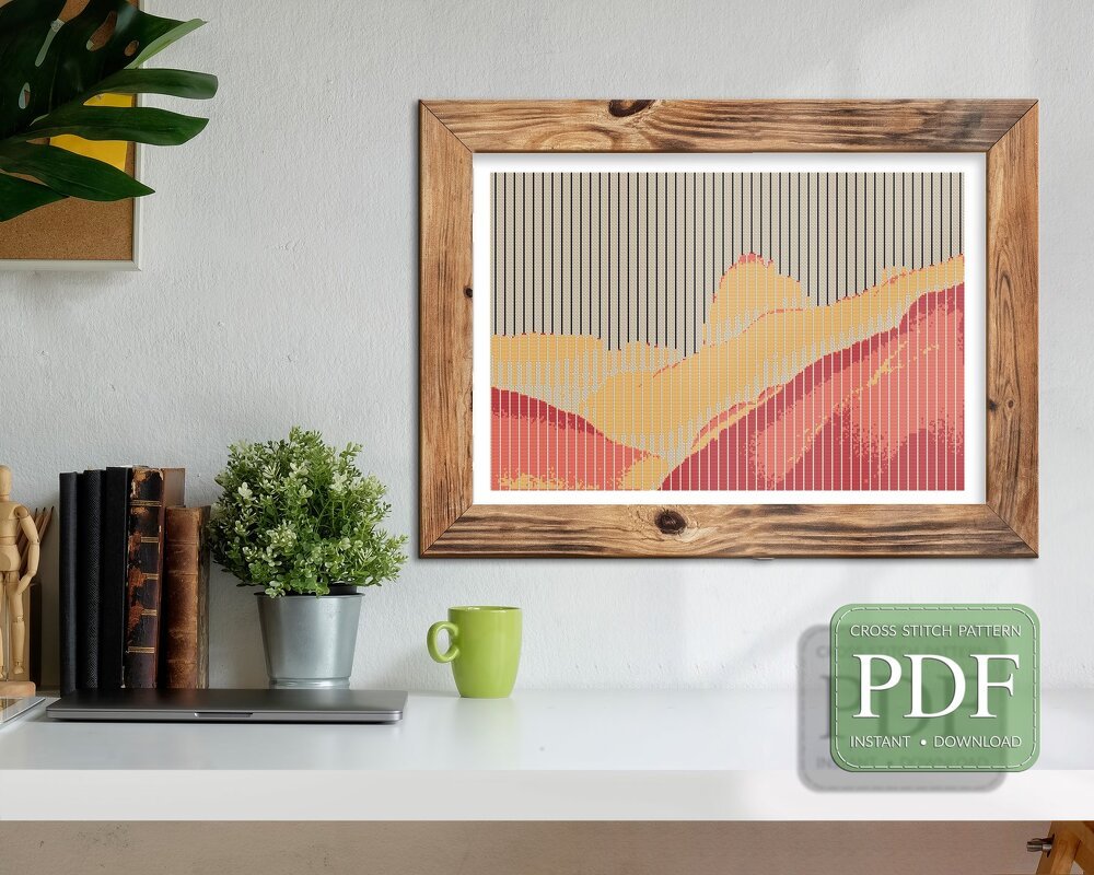 Modern Mountains > Cross Stitch Pattern PDF - Image 4