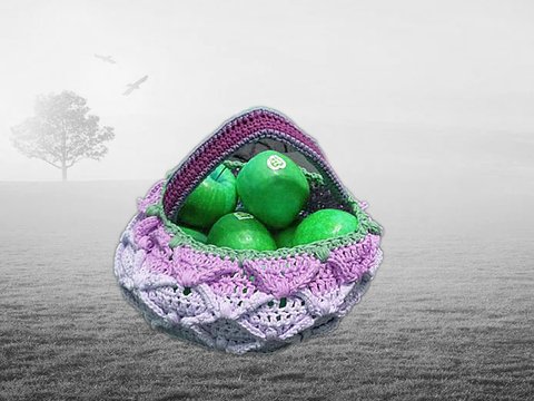 Körbchen Utensilo Bobbelnetz