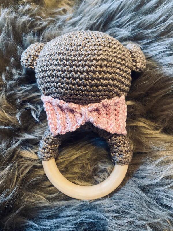 Baby Grabring Daisy-Bear, Rattle, crochet tutorial - Image 4