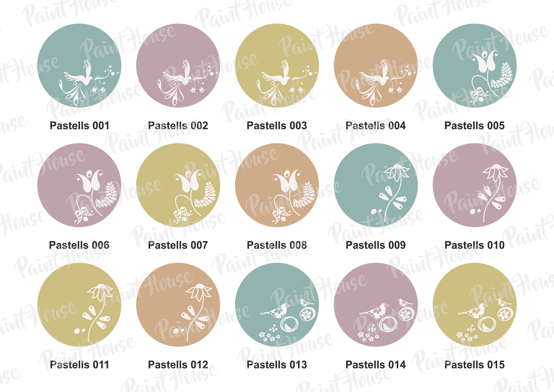 Digital Paper Etiketten pastell zum Ausdrucken 7 Motive in je 4 Farbe - Bild 3