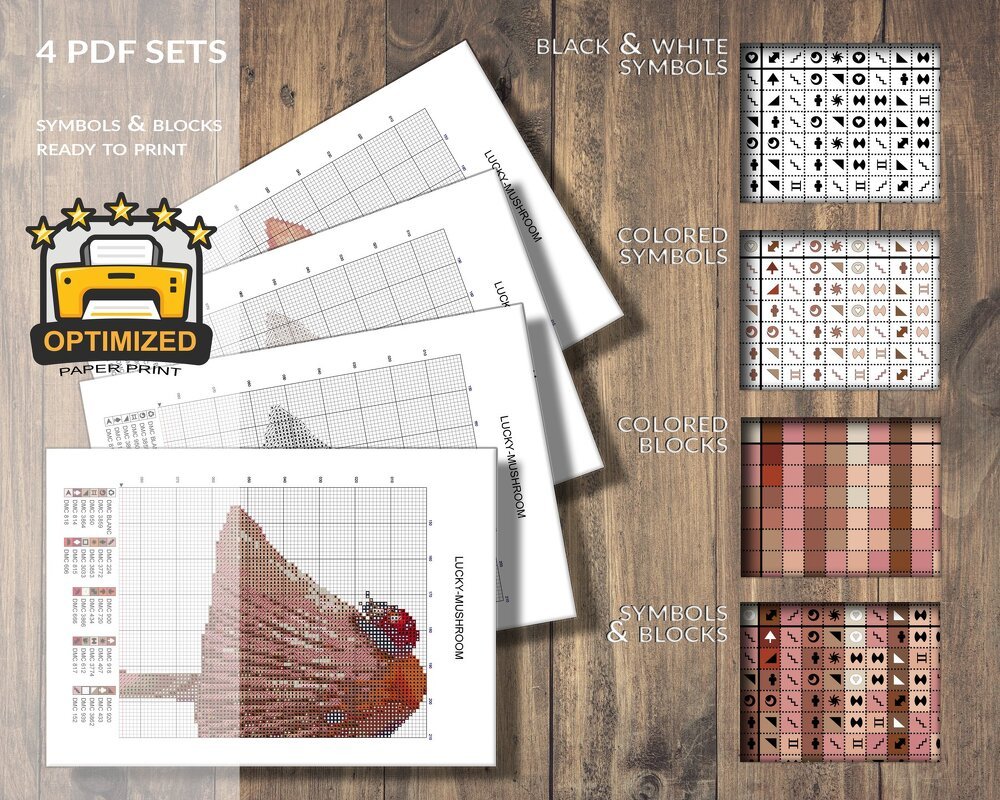 Lucky Mushroom > Cross Stitch Pattern PDF - Image 4