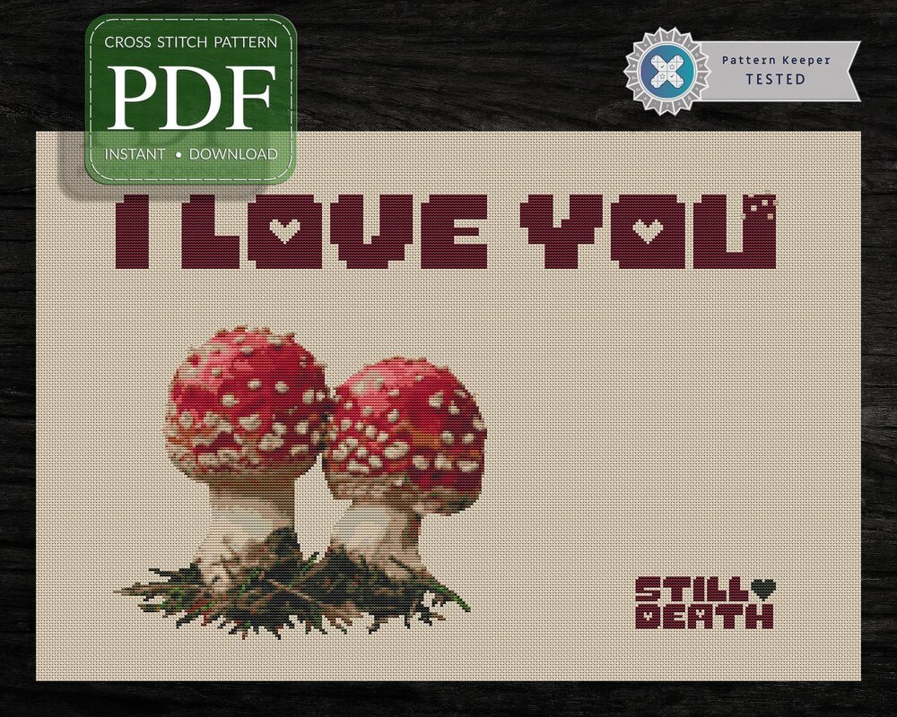 I Love You > Cross Stitch Pattern PDF