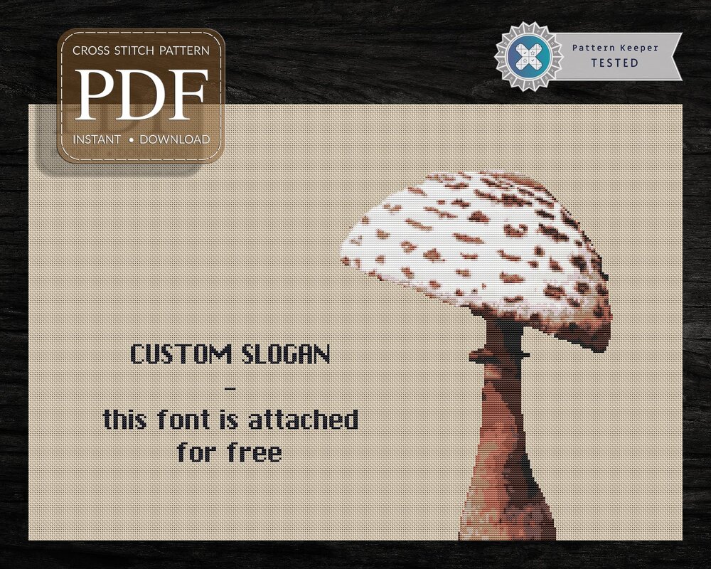 Parasol Mushroom > Cross Stitch Pattern PDF