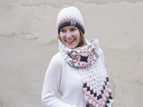 Häkelanleitung für Set Mütze Shirakawa und Schal Shimane